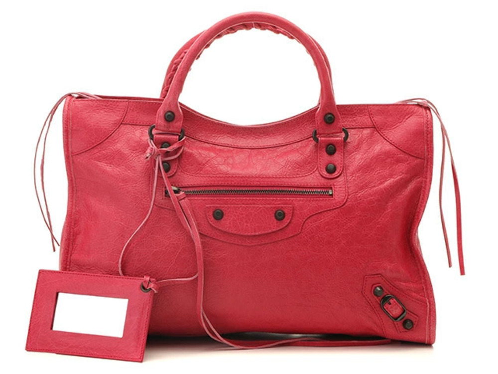 Balenciaga The City Leather Red Shoulder Bag